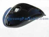 HYOSUNG AQUILA FUEL GAS TANK CARBY MODEL BLACK WITH BLUE PEARL GV650 GV650